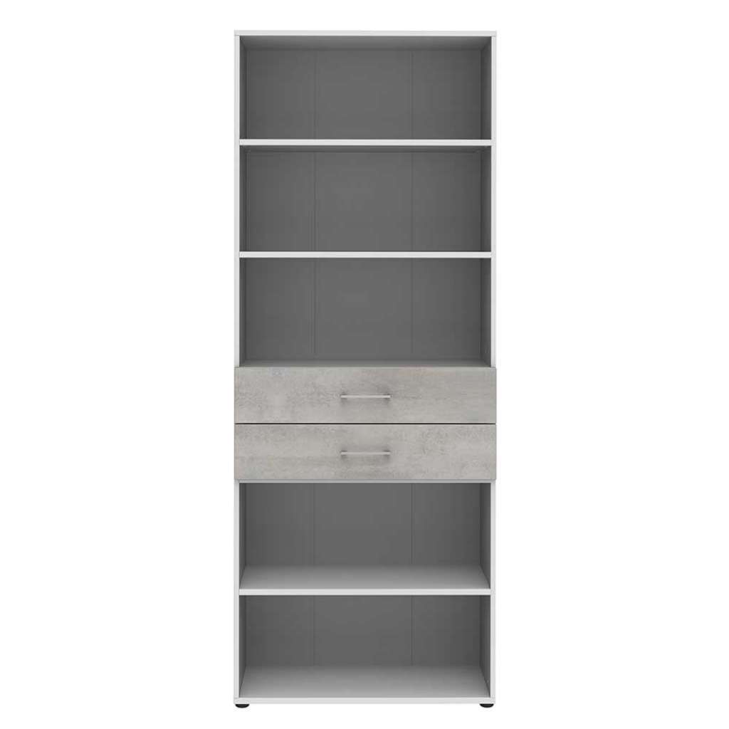 Büro Aktenregal mit zwei Schubladen Oberfläche melaminbeschichtet