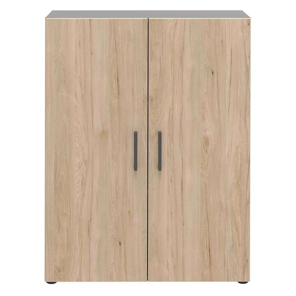 Büroschrank für Ordner in Hickory Holzoptik Anthrazit