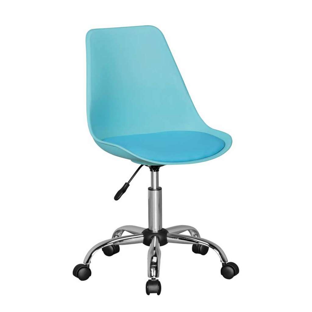 Schreibtischdrehstuhl in Hellblau höhenverstellbarem Sitz