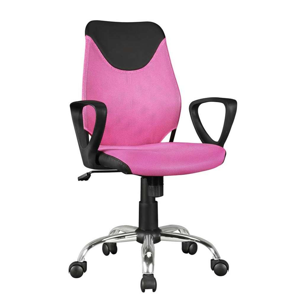 Kinderschreibtischstuhl in Pink höhenverstellbarem Sitz