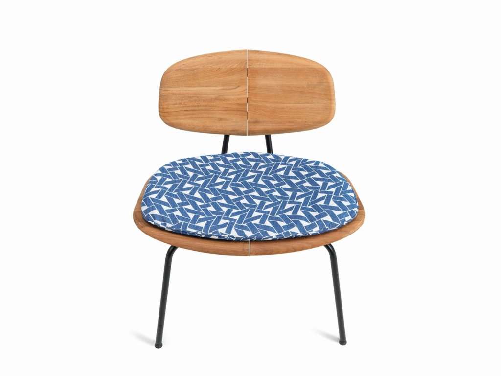 Ethimo - Agave Kissen für Lounge Sessel - geometric marine - outdoor