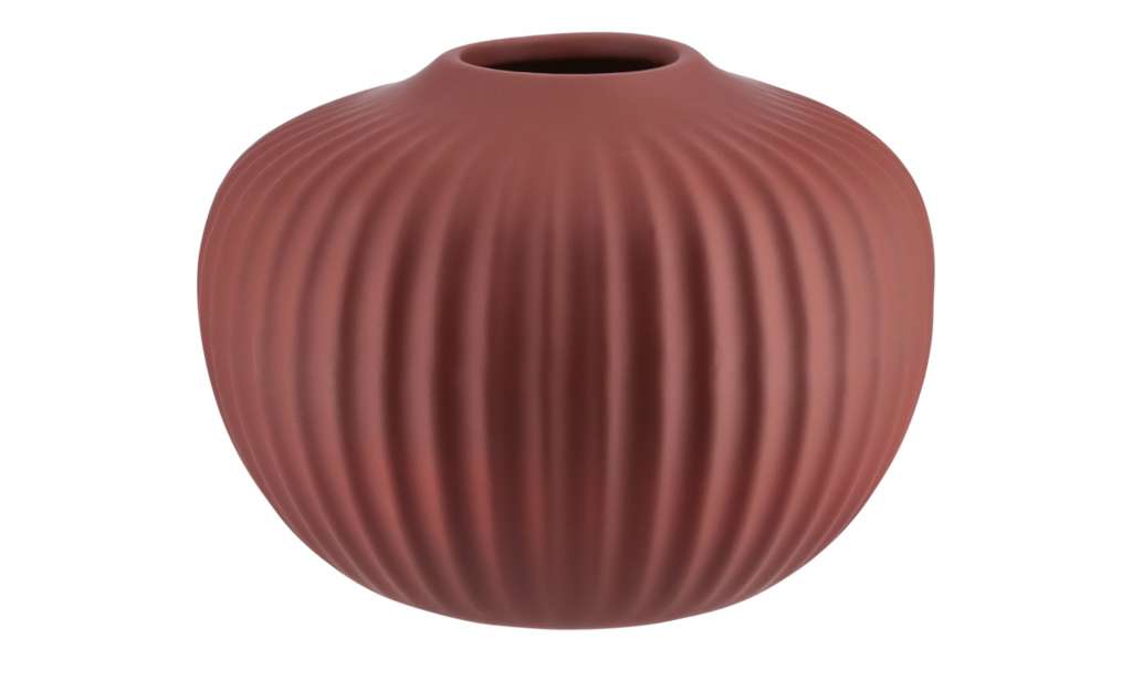 Vase ¦ rot ¦ Steinzeug Ø: 15 Dekoration > Vasen - Höffner