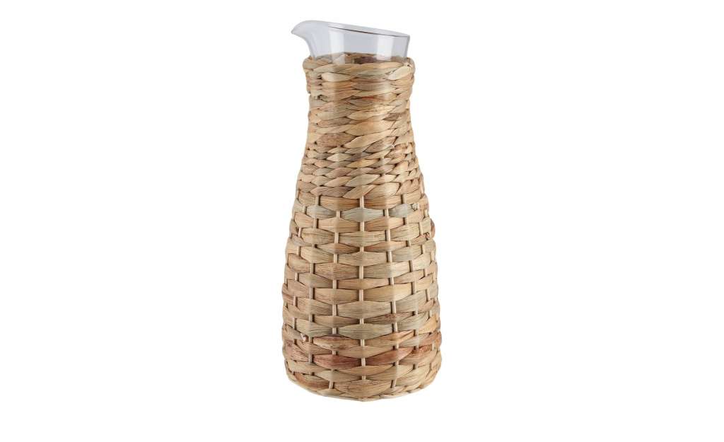 Vase ¦ braun ¦ Rattan, Glas  Ø: 12 Dekoration > Vasen - Höffner