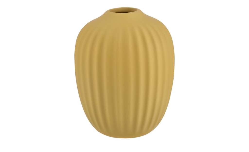 Vase ¦ gelb ¦ Steinzeug Ø: 8 Dekoration > Vasen - Höffner
