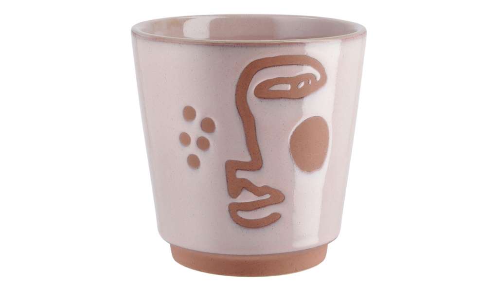 Übertopf  Face ¦ rosa/pink ¦ Steinzeug Ø: 12.2 Dekoration > Dekoartikel - Höffner