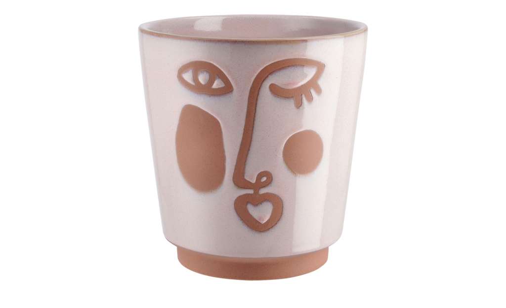 Übertopf  Face ¦ rosa/pink ¦ Steinzeug Ø: 17.8 Dekoration > Dekoartikel - Höffner