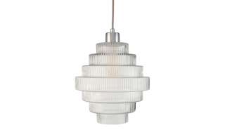 Pendelleuchte, 1-flammig, Glas klar ¦ silber Ø: 23.5 Lampen & Leuchten > Innenleuchten > Pendelleuchten - Höffner