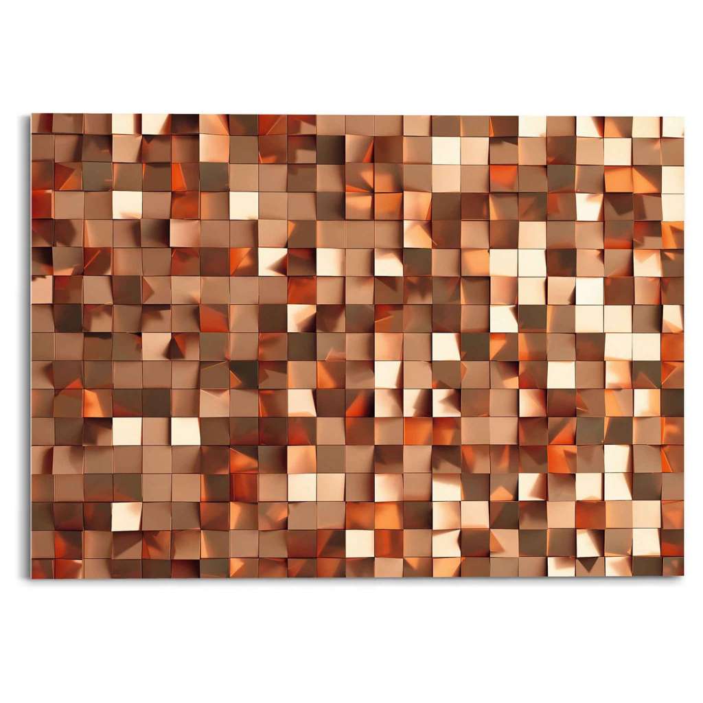 home24 Glasbild Kubistisch Gold Kunst