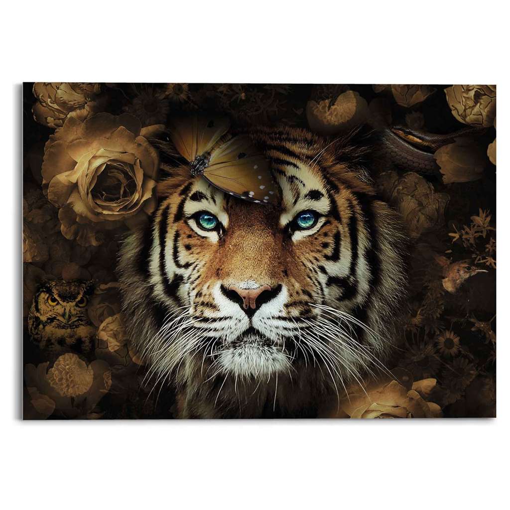home24 Glasbild Tiger Tierreich