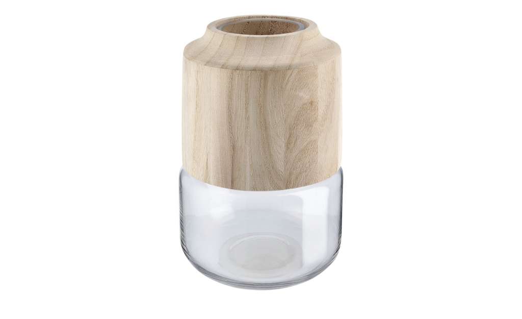 Vase ¦ holzfarben ¦ Glas , Paulownia Ø: 13.2 Dekoration > Vasen - Höffner