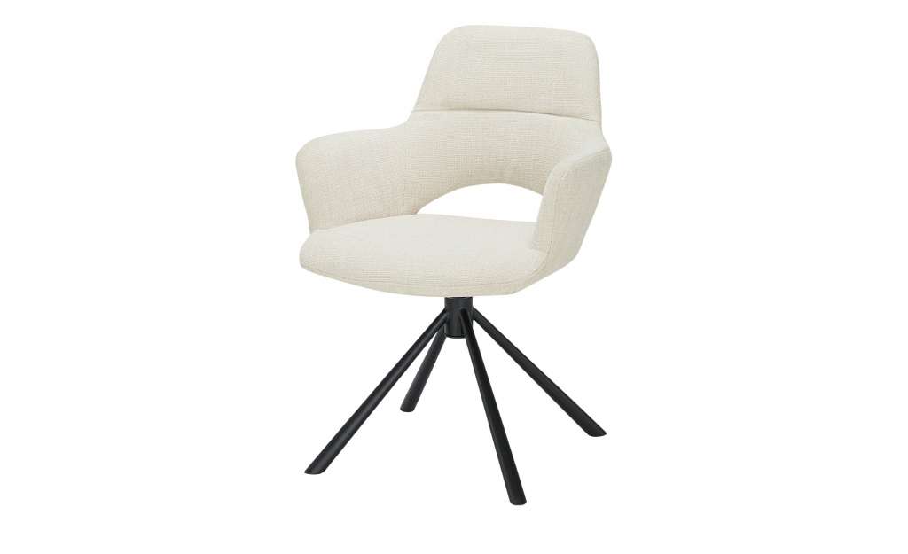 uno Polsterstuhl drehbar  Debby ¦ beige Stühle > Esszimmerstühle > Esszimmerstühle mit Armlehnen - Höffner