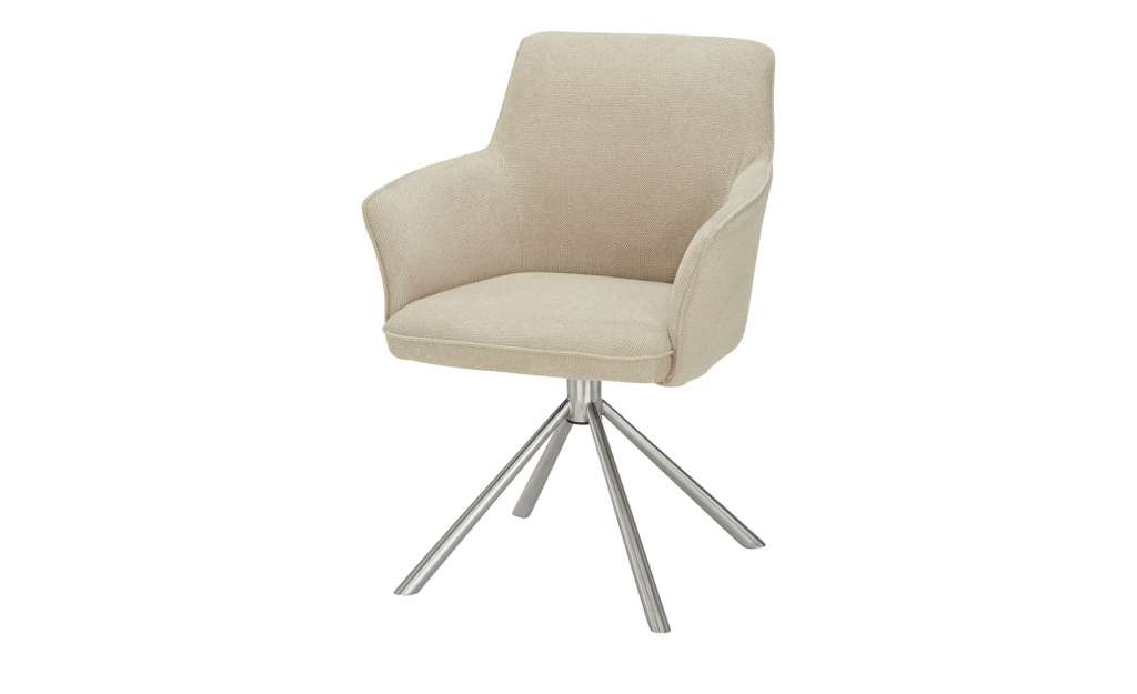 uno Polsterstuhl drehbar  Dana ¦ beige Stühle > Esszimmerstühle > Esszimmerstühle mit Armlehnen - Höffner
