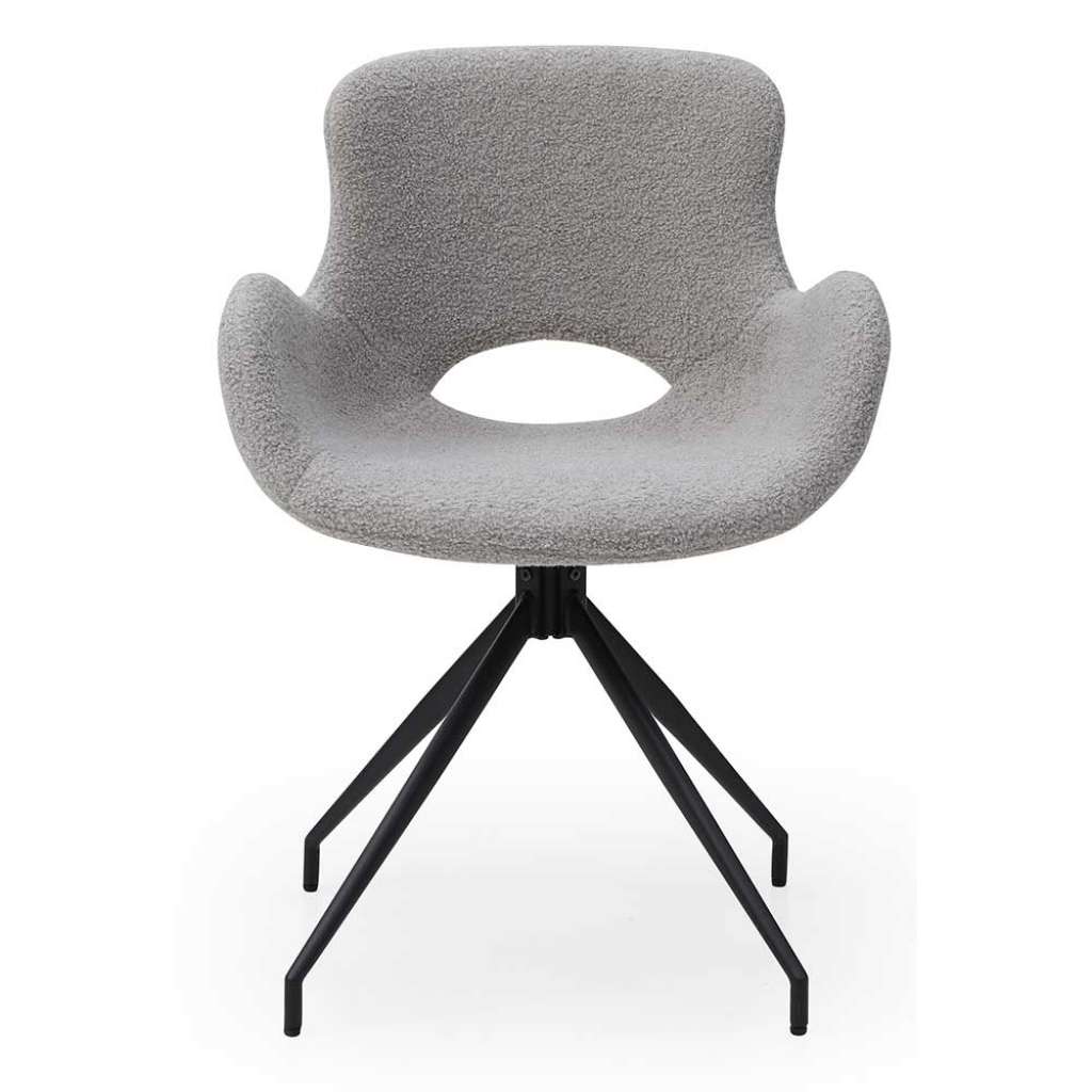 Esszimmerarmlehnstuhl drehbar Bezug aus Webplüsch