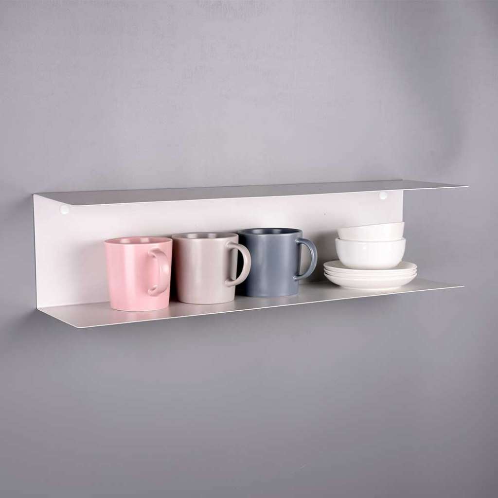 Metall Wandboard in Weiß lackiert 15 cm hoch