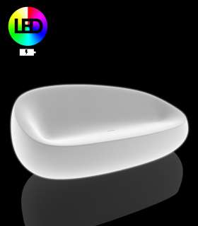 Vondom - Stone Lounge Sofa - ice - RGBW LED Batterie - outdoor