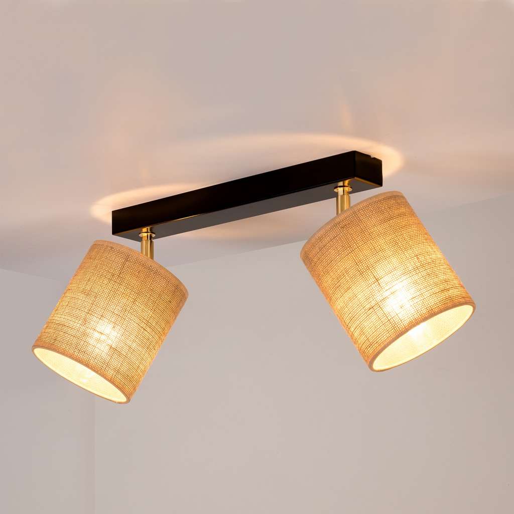 home24 Deckenleuchte Jute V