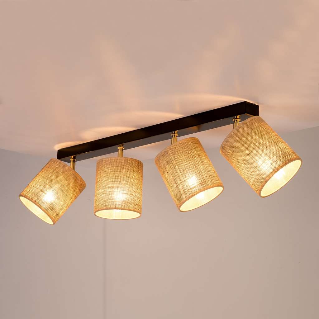 home24 Deckenleuchte Jute V