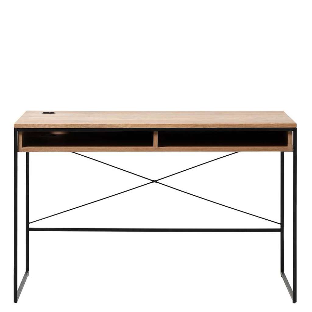 Designschreibtisch im Industry Stil Staufach