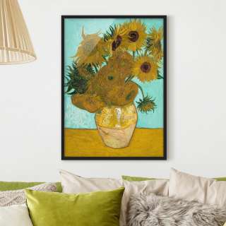 home24 Bild van Gogh Vase mit Sonnenblumen
