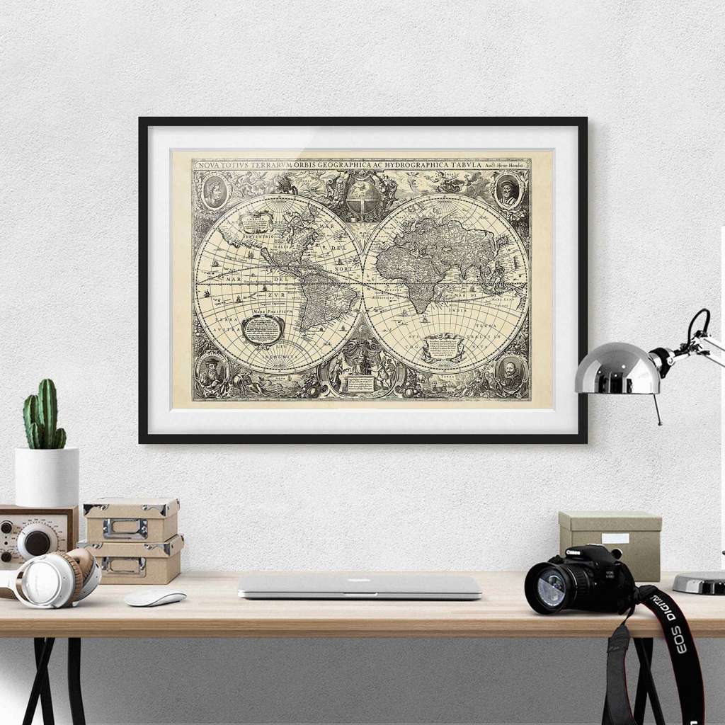 home24 Bild Vintage Weltkarte Antike II