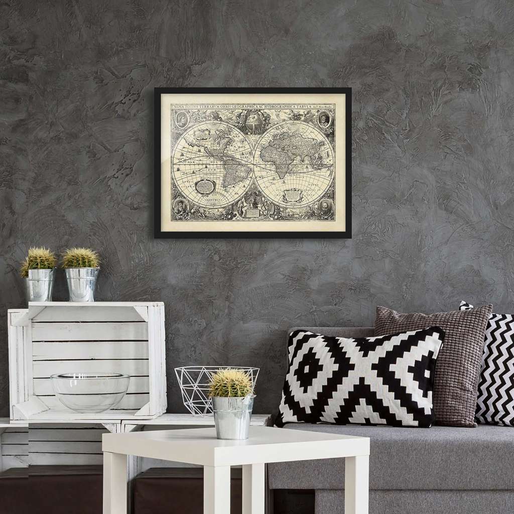 home24 Bild Vintage Weltkarte Antike I