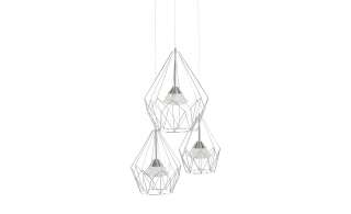 Wofi LED-Pendelleuchte, 3-flammig, chrom, Kristalloptik ¦ silber Ø: 48 Lampen & Leuchten > Innenleuchten > Deckenleuchten - Höffner