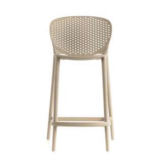 Kunststoff Barhocker wetterfest Beige (2er Set)