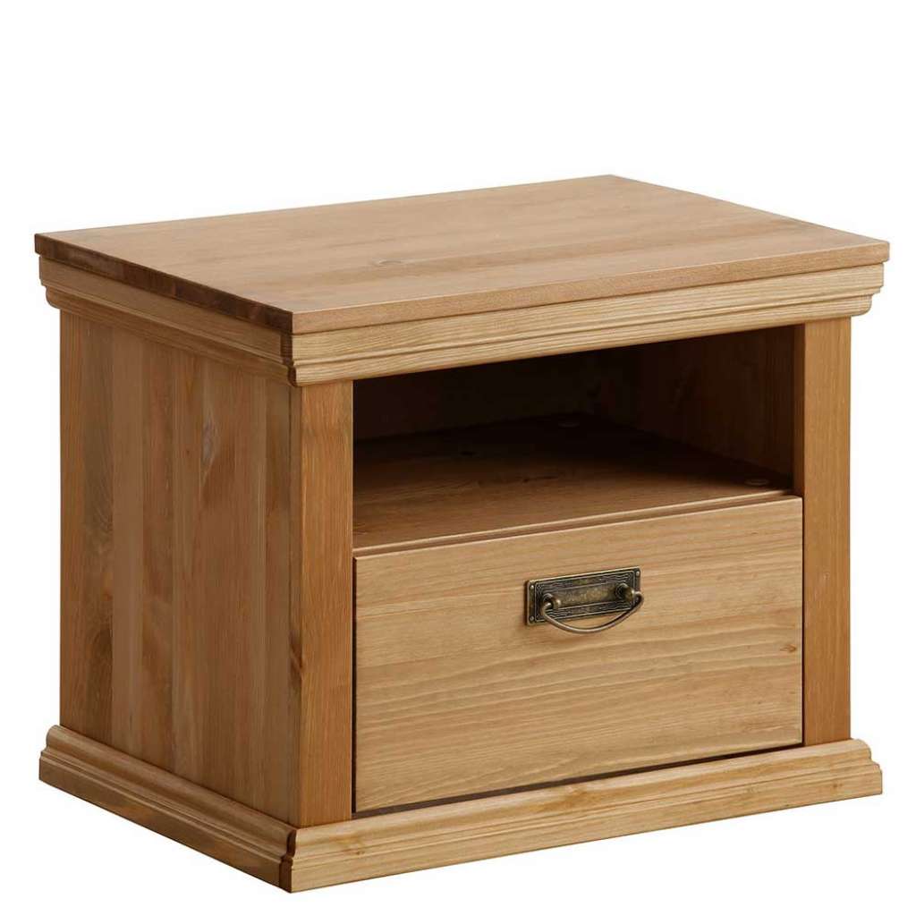 Nachttischkommode aus Kiefer Massivholz Landhausstil