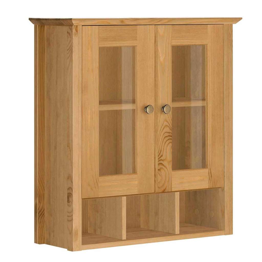 Hängeschrank Bad mit Glastüren Landhausstil