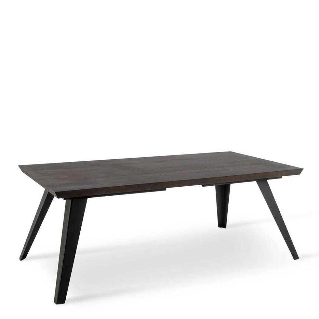 Esszimmertisch modern in Eiche dunkel furniert Schwarz