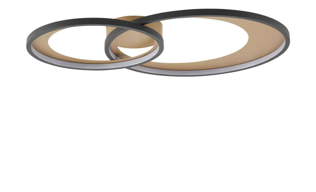 Trio LED-Deckenleuchte, schwarz/ gold ´groß´ Lampen & Leuchten > Innenleuchten > Deckenleuchten - Höffner