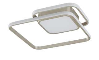 KHG LED-Deckenleuchte, 3-flammig, Nickel-matt, `Quadrate` ¦ silber Lampen & Leuchten > Innenleuchten > Deckenleuchten - Höffner