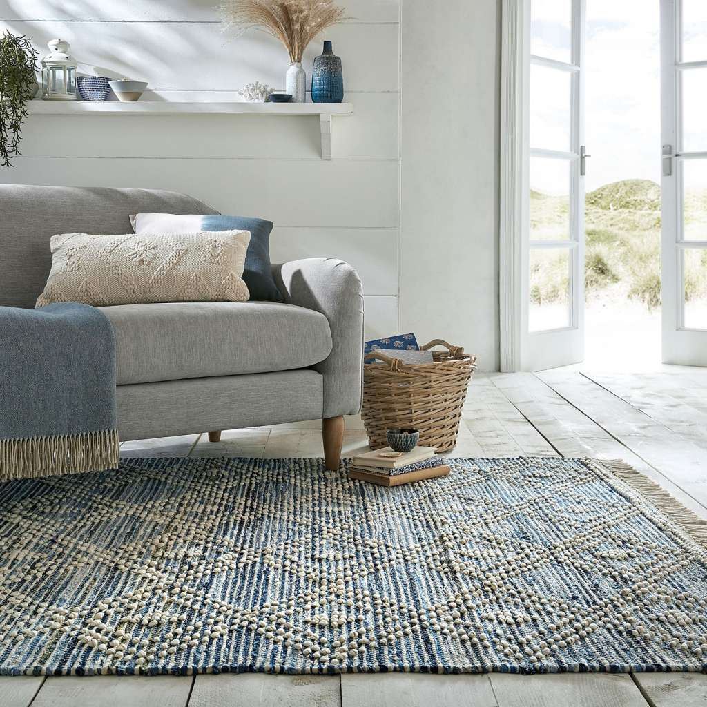 home24 Kurzflorteppich Lissie Denim