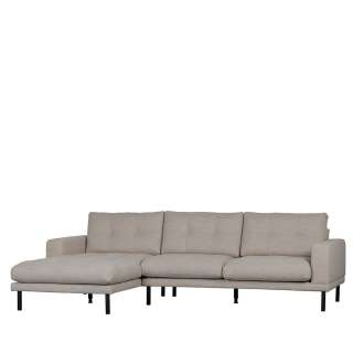 Wohnzimmer Eckcouch in Beigegrau 280 cm breit