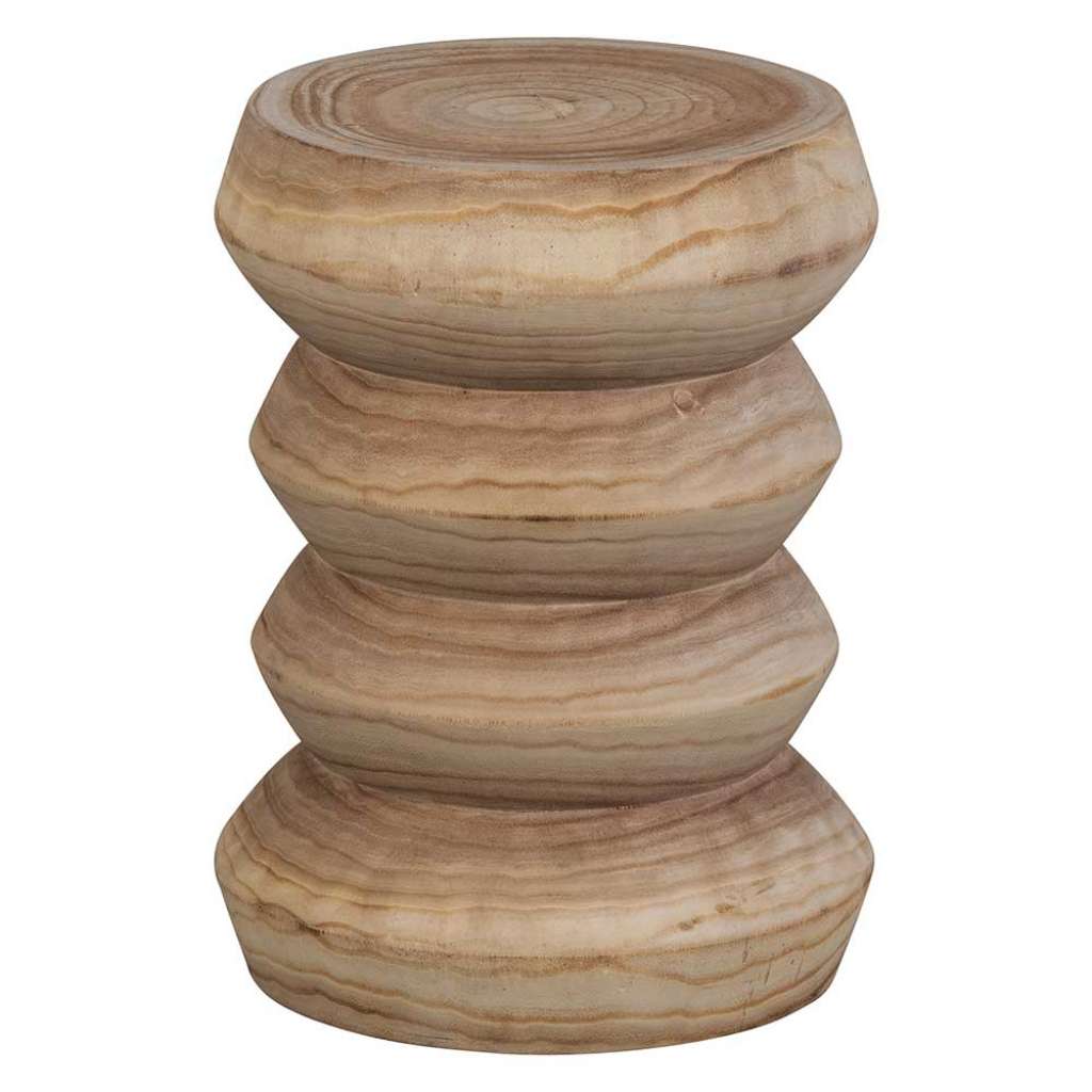 Holz Hocker in runder Form 41 cm Sitzhöhe (2er Set)
