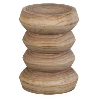 Holz Hocker in runder Form 41 cm Sitzhöhe (2er Set)