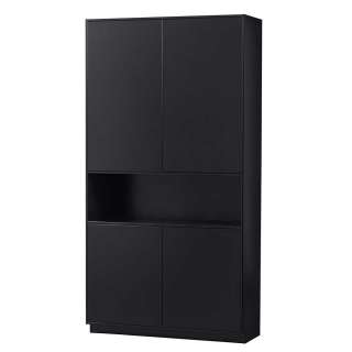 Wohnzimmerschrank modern 4 türig Schwarz