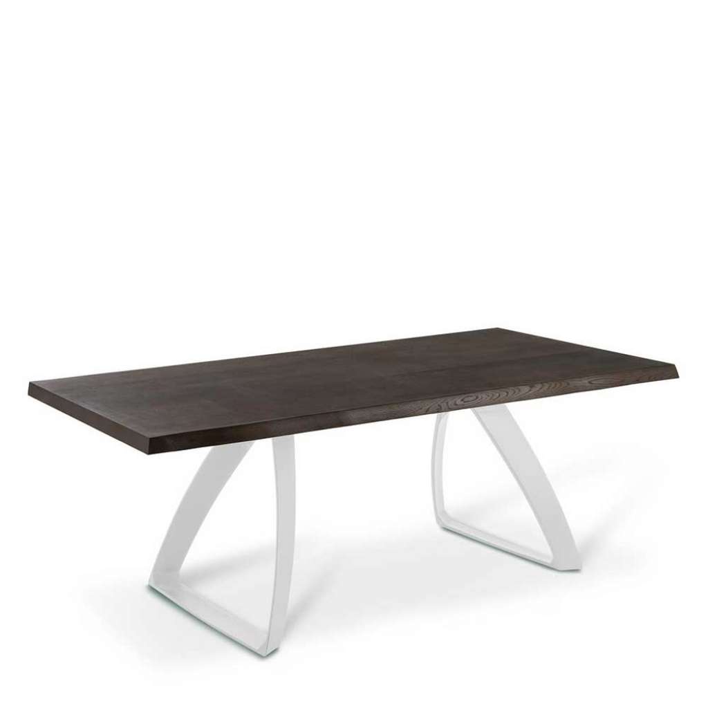 Buffettisch in Eiche dunkel Bügelgestell weiß