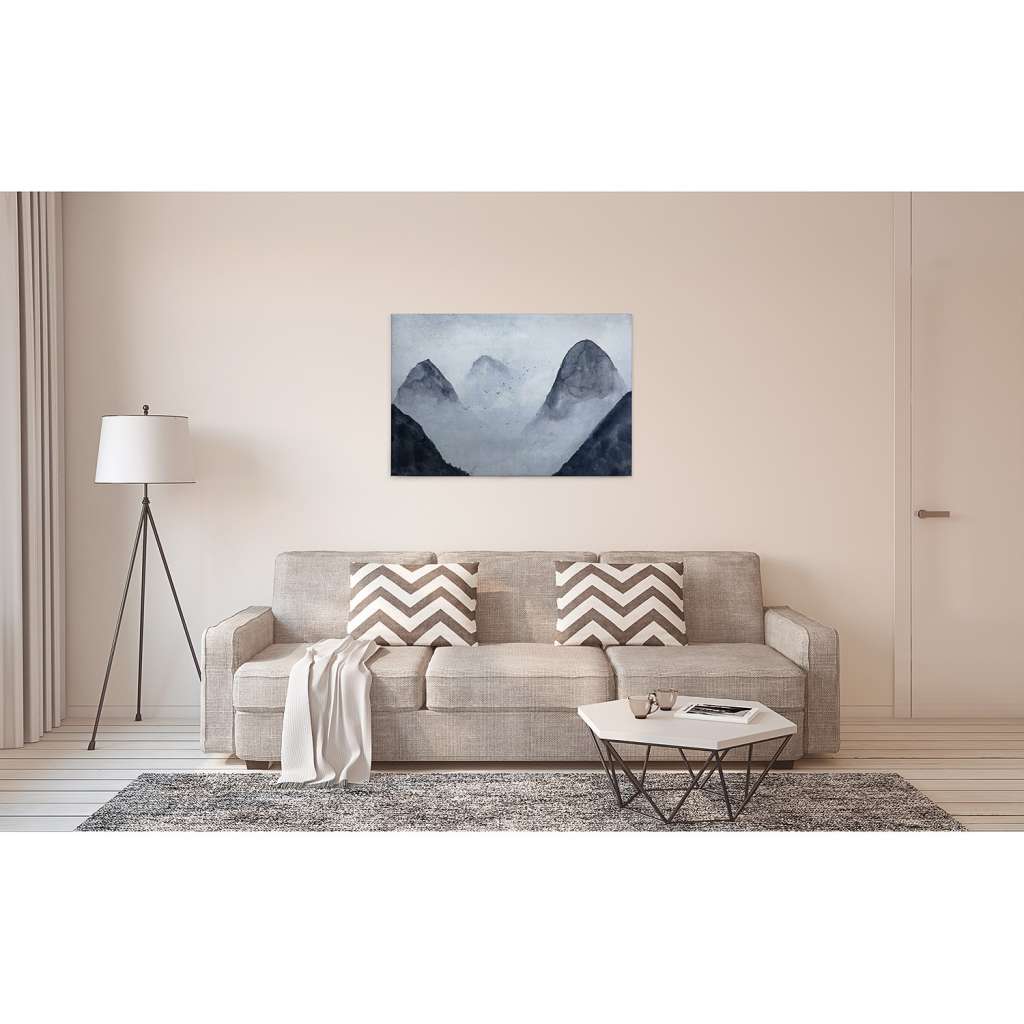home24 Leinwandbild Neblige Berge Misty Rocks