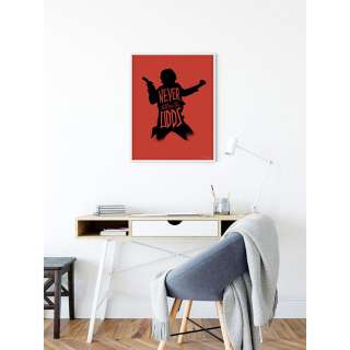 home24 Wandbild Star Wars Silhouette Han Solo