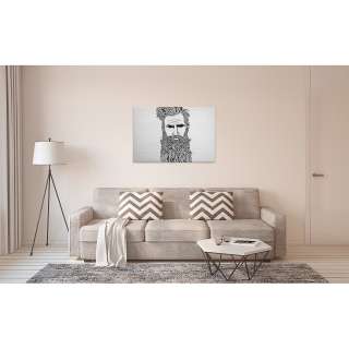 home24 Wandbild Mann mit Bart