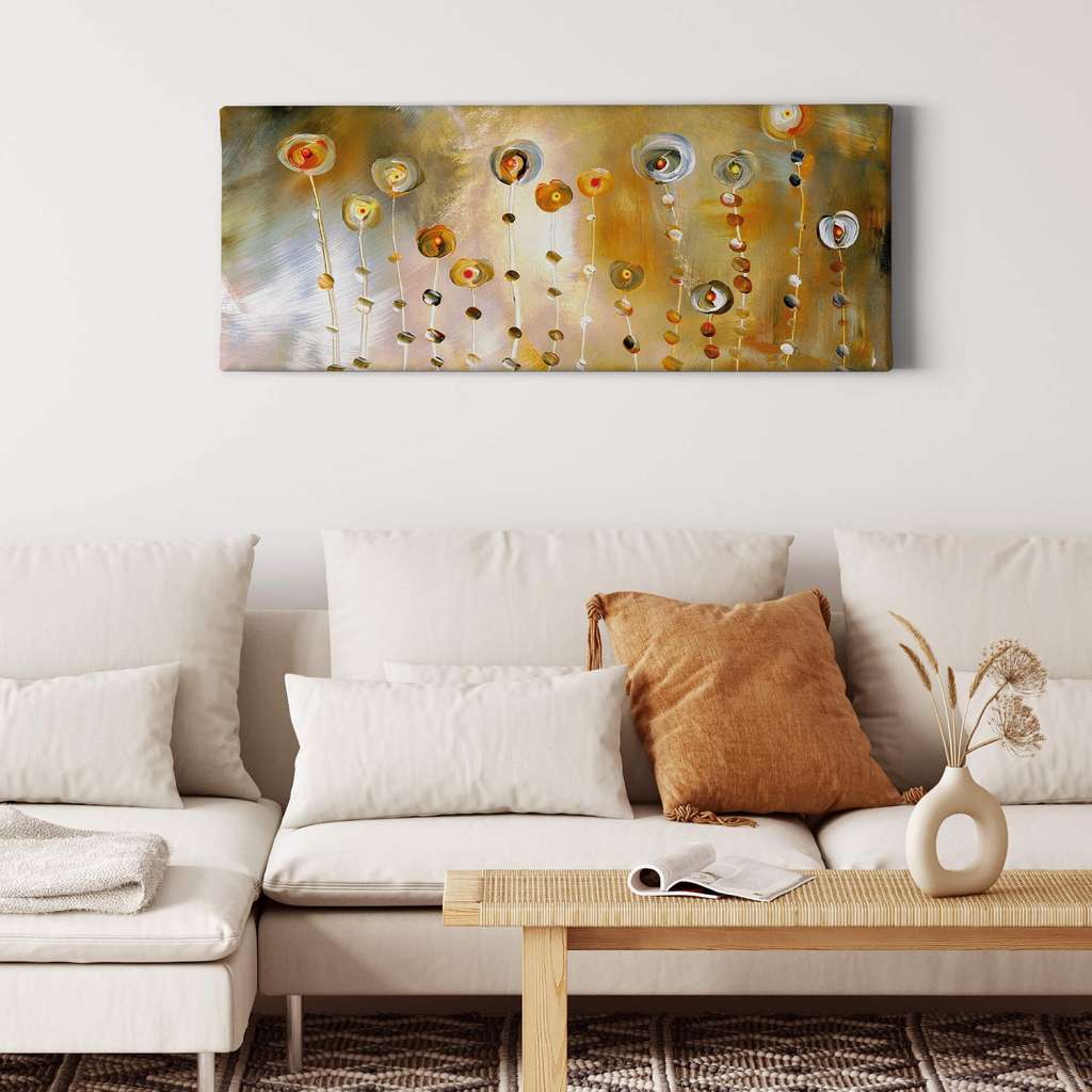 home24 Leinwandbild Golden Eye Gold