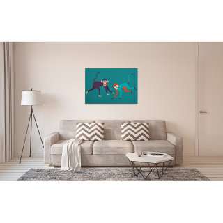 home24 Wandbild Monkey Business