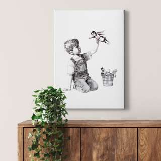 home24 Leinwandbild Banksy Real Hero