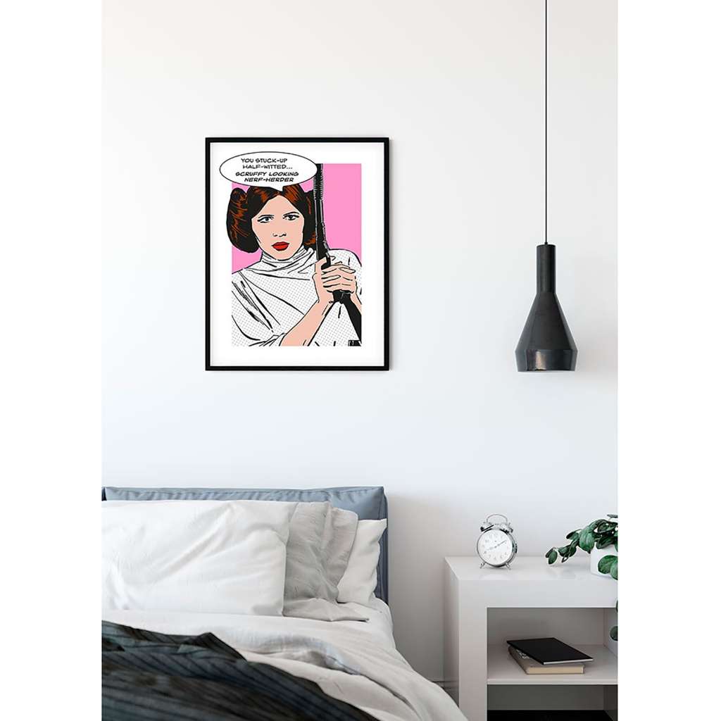 home24 Wandbild Star Wars Comic Quote Leia