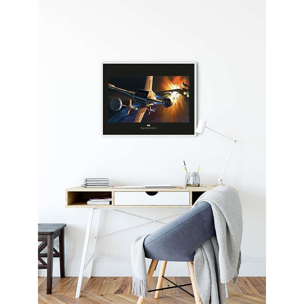home24 Wandbild Star Wars Endor Orbit War