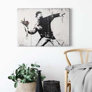 home24 Leinwandbild Banksy Flower Thrower