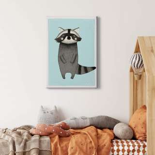 home24 Leinwandbild Waschbär