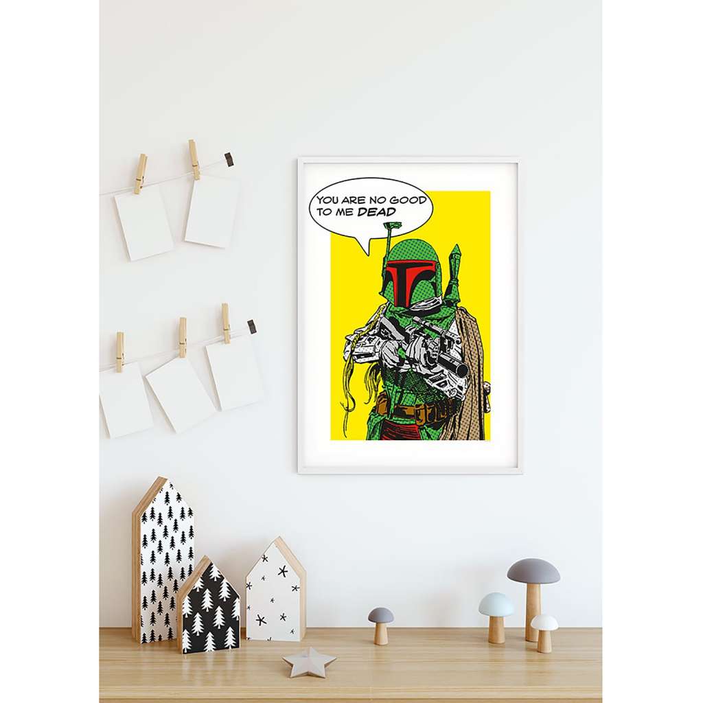 home24 Wandbild Star Wars Comic Quote Boba_Fett
