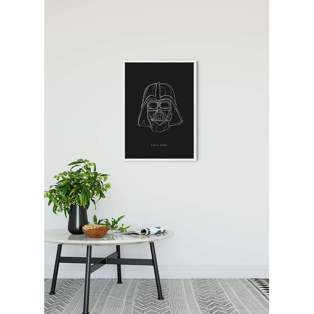 home24 Wandbild Star Wars Lines Dark Side Vader